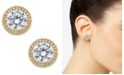 Eliot Danori Gold-Tone Cubic Zirconia Framed Stud Earrings, Created for Macy's